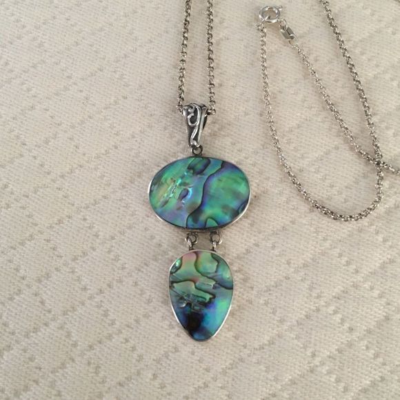 Abalone and Sterling Silver Necklace - Picture 7 of 7